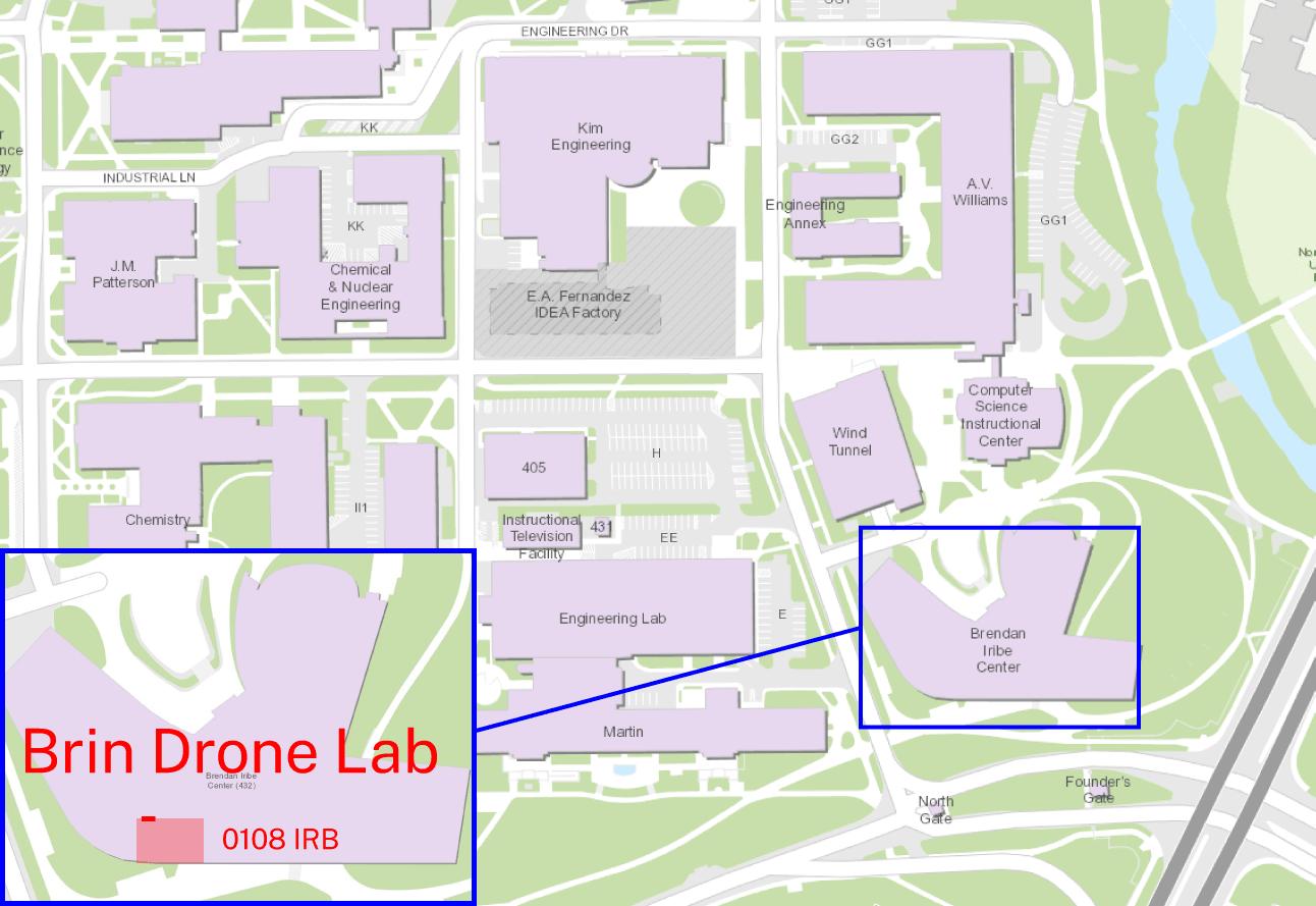 Map of Brin Drone lab location